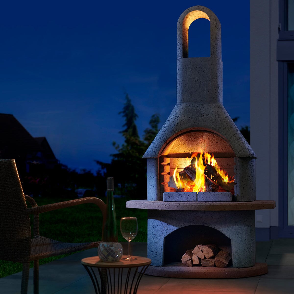 Buschbeck | 3-in-1 Outdoor BBQ, Pizza Oven, and Fireplace | Built-in | Carmen