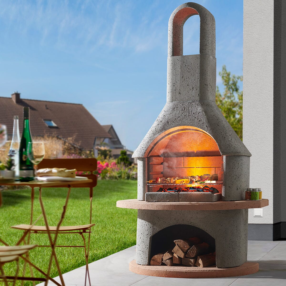 Buschbeck | 3-in-1 Outdoor BBQ, Pizza Oven, and Fireplace | Built-in | Carmen