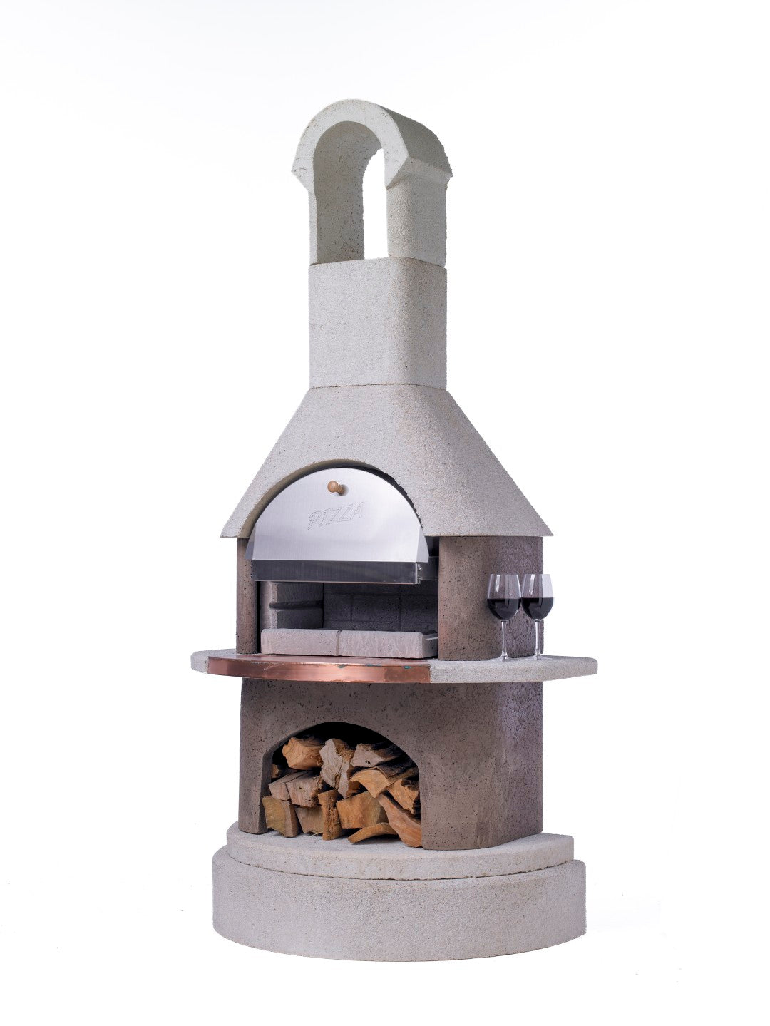 Buschbeck | 3-in-1 Outdoor BBQ, Pizza Oven, and Fireplace | Built-in | Stainless Steel Components | St. Moritz
