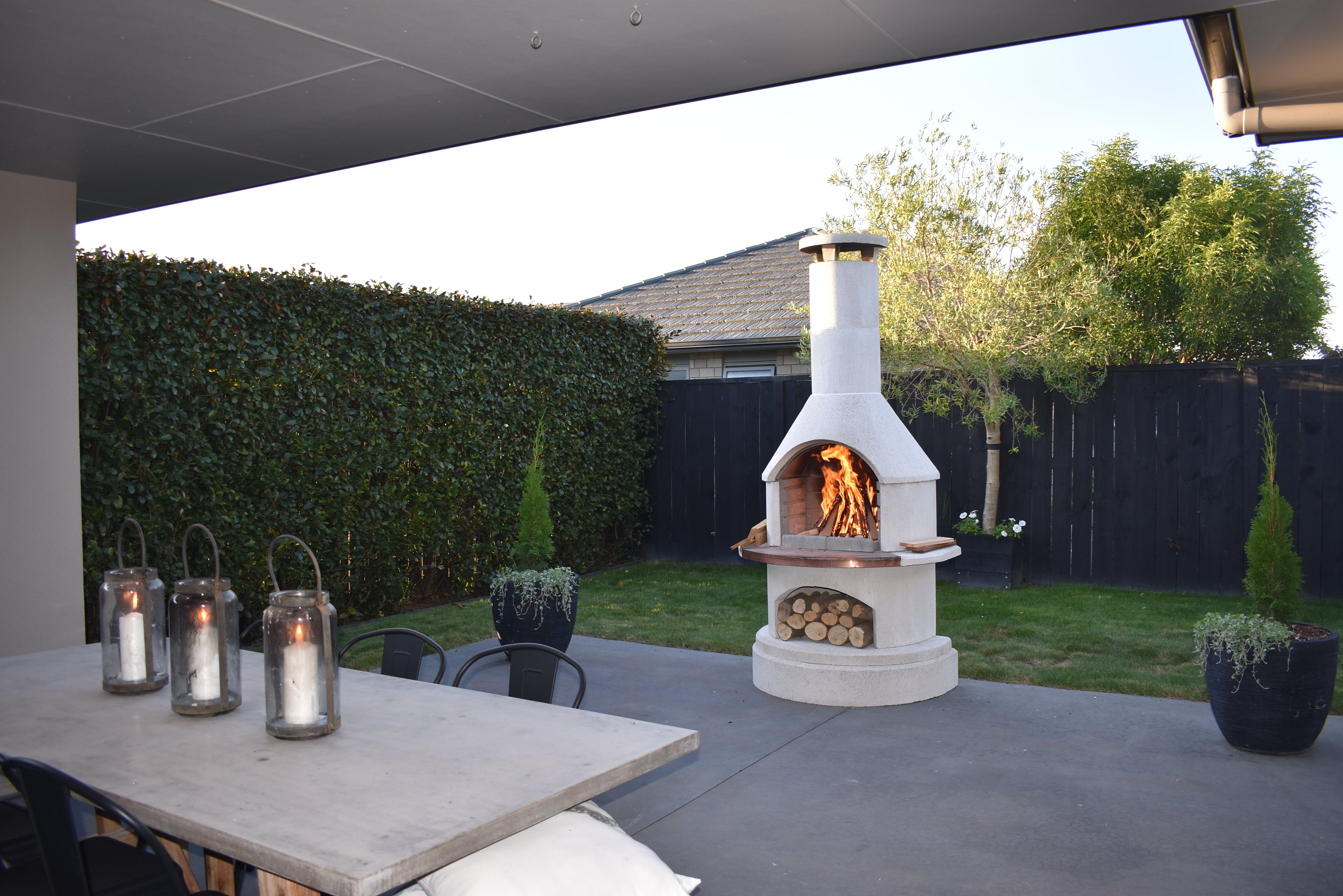 Buschbeck | 3-in-1 Outdoor BBQ, Pizza Oven, and Fireplace | Built-in | Rondo