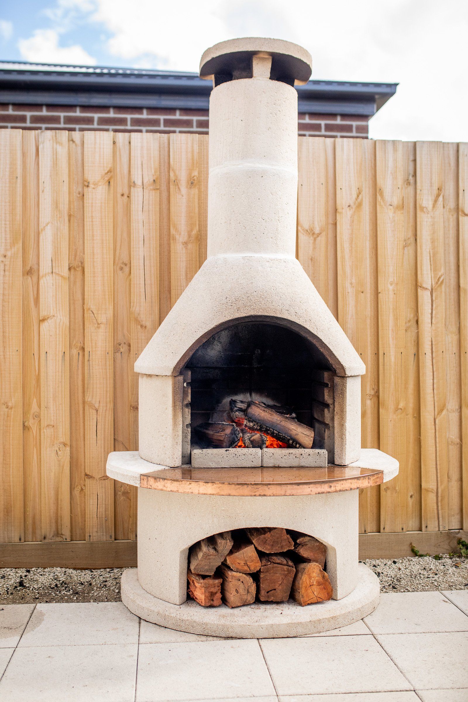 Buschbeck | 3-in-1 Outdoor BBQ, Pizza Oven, and Fireplace | Built-in | Rondo